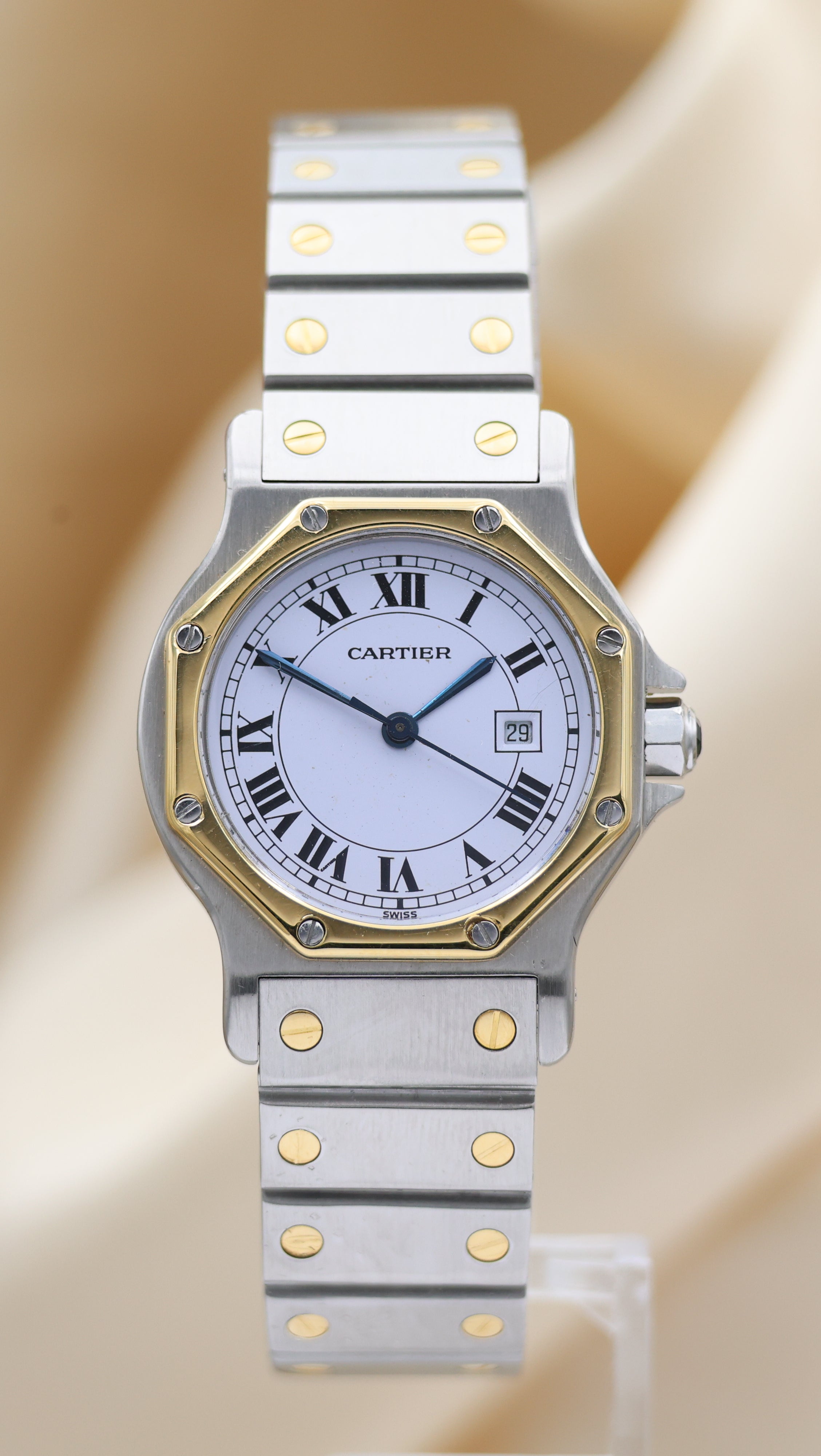Cartier Santos Octagon Automatik Stahl/Gold  2966