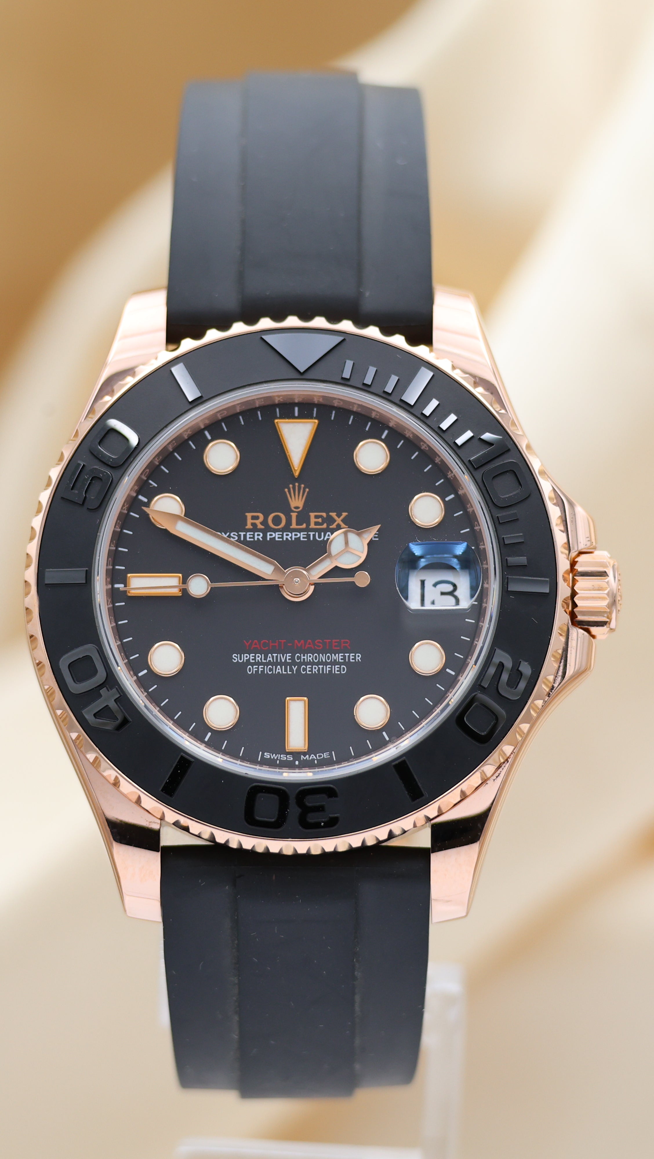 Rolex Yacht-Master Oysterflex 37mm Roségold Automatik	 268655 Box + og. Papiere