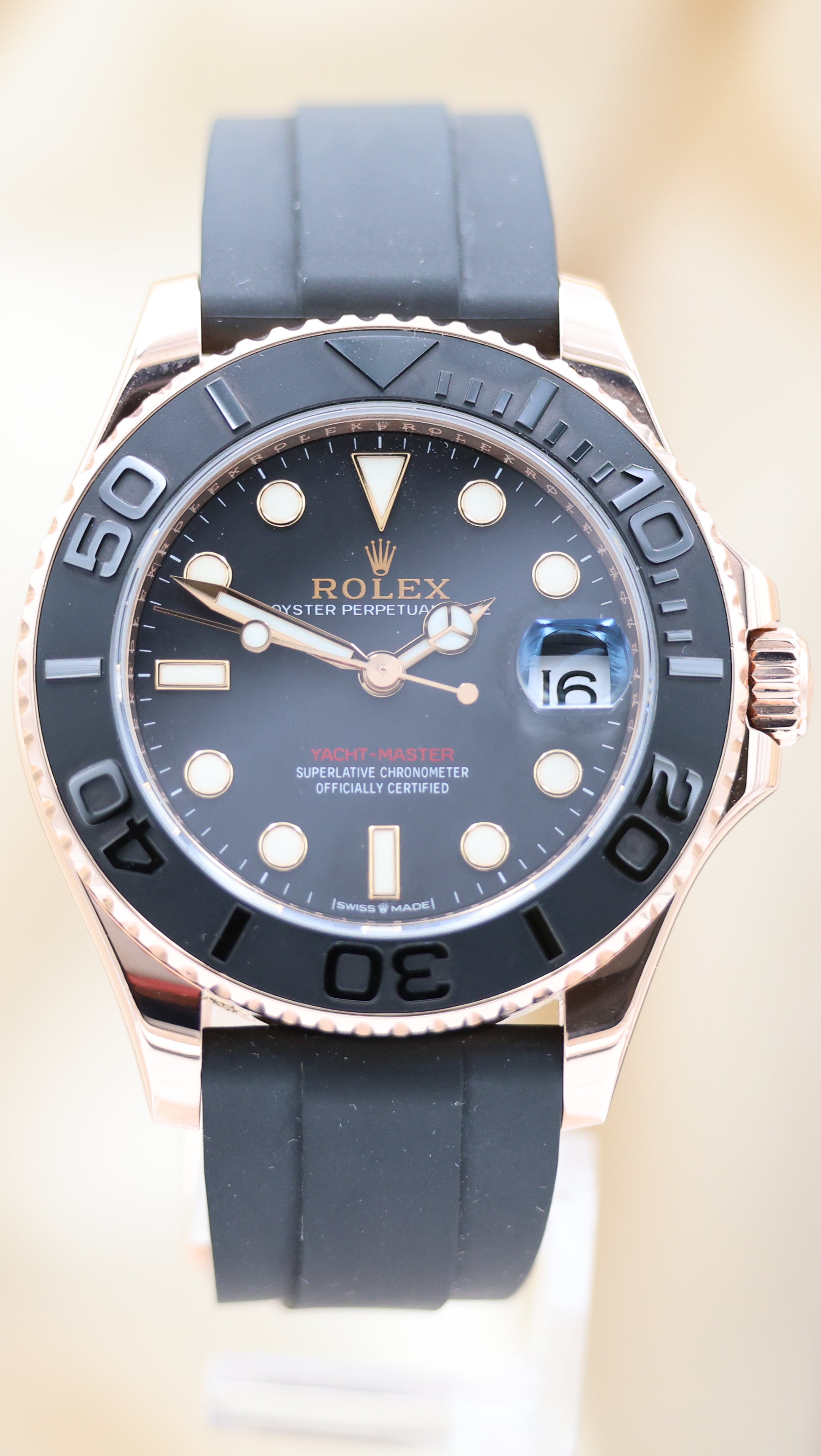 Rolex Yacht-Master Oysterflex 37mm Roségold Automatik 268655