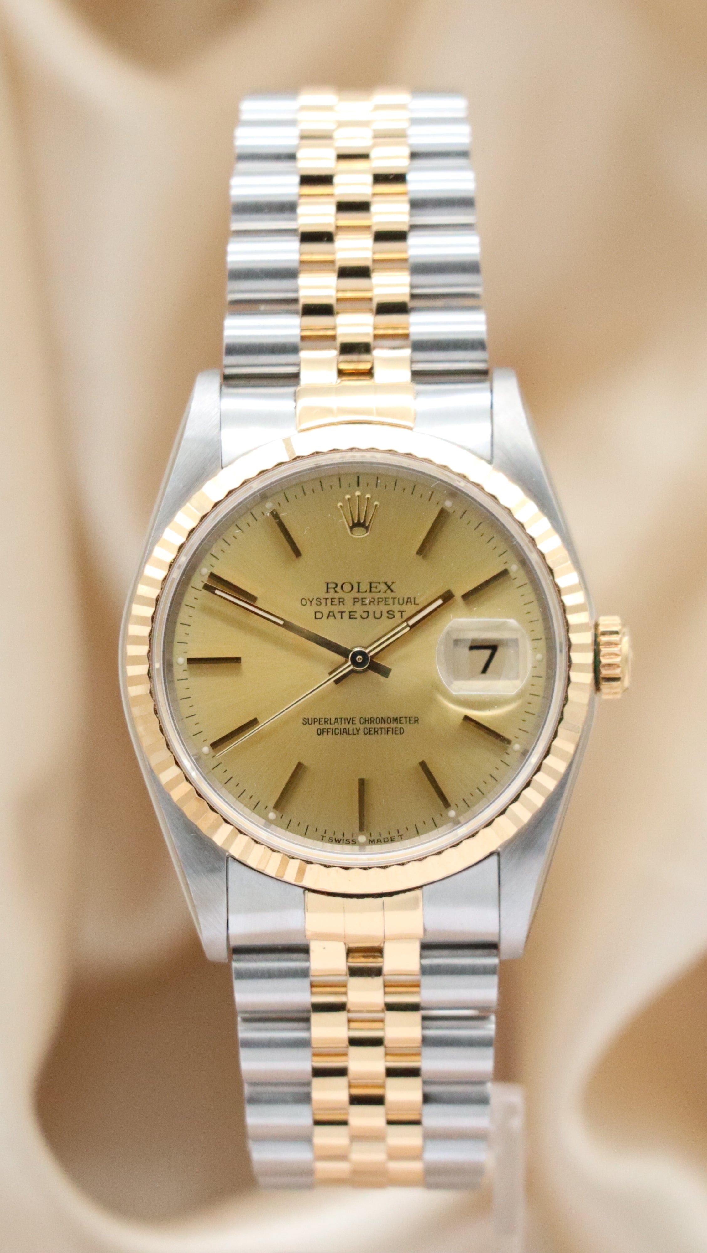 Rolex Oyster Perpetual Datejust Stahl/Gold  16233 Box + og. Papiere
