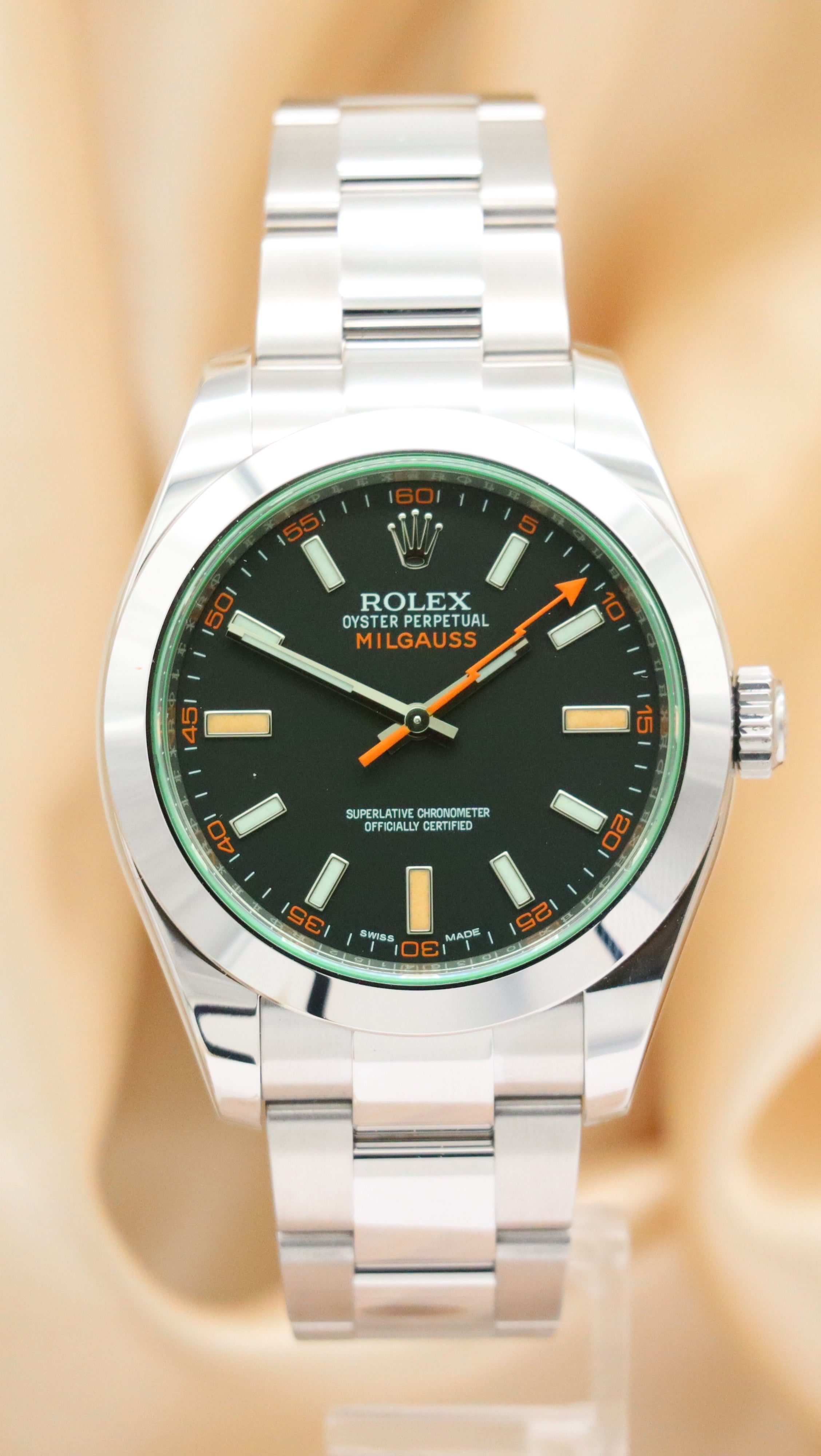 Rolex Milgauss Automatik Herrenuhr  116400GV Box + og. Papiere