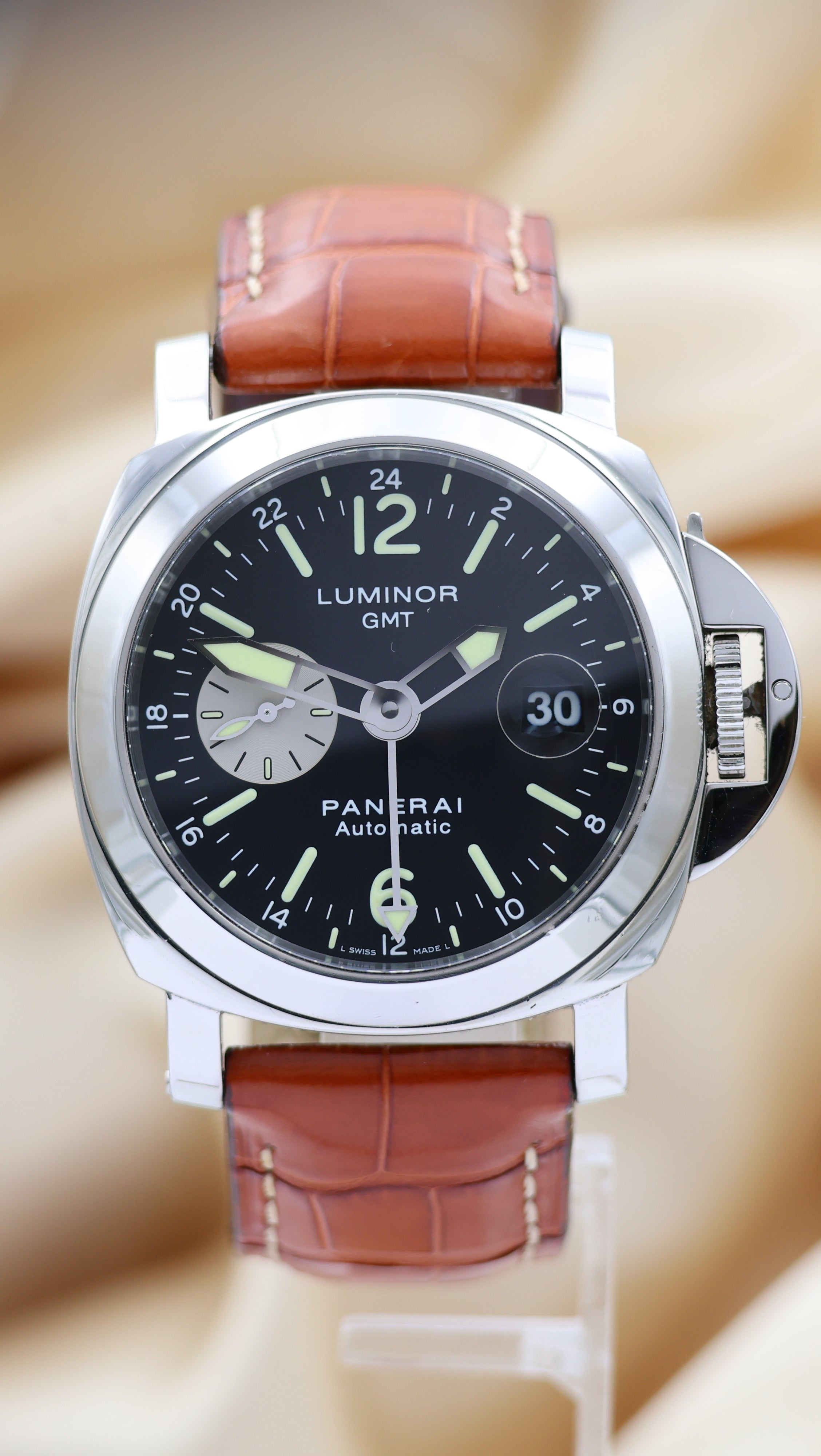 Panerai Luminor GMT Automatik Herrenuhr  PAM00088 Box + og. Papiere