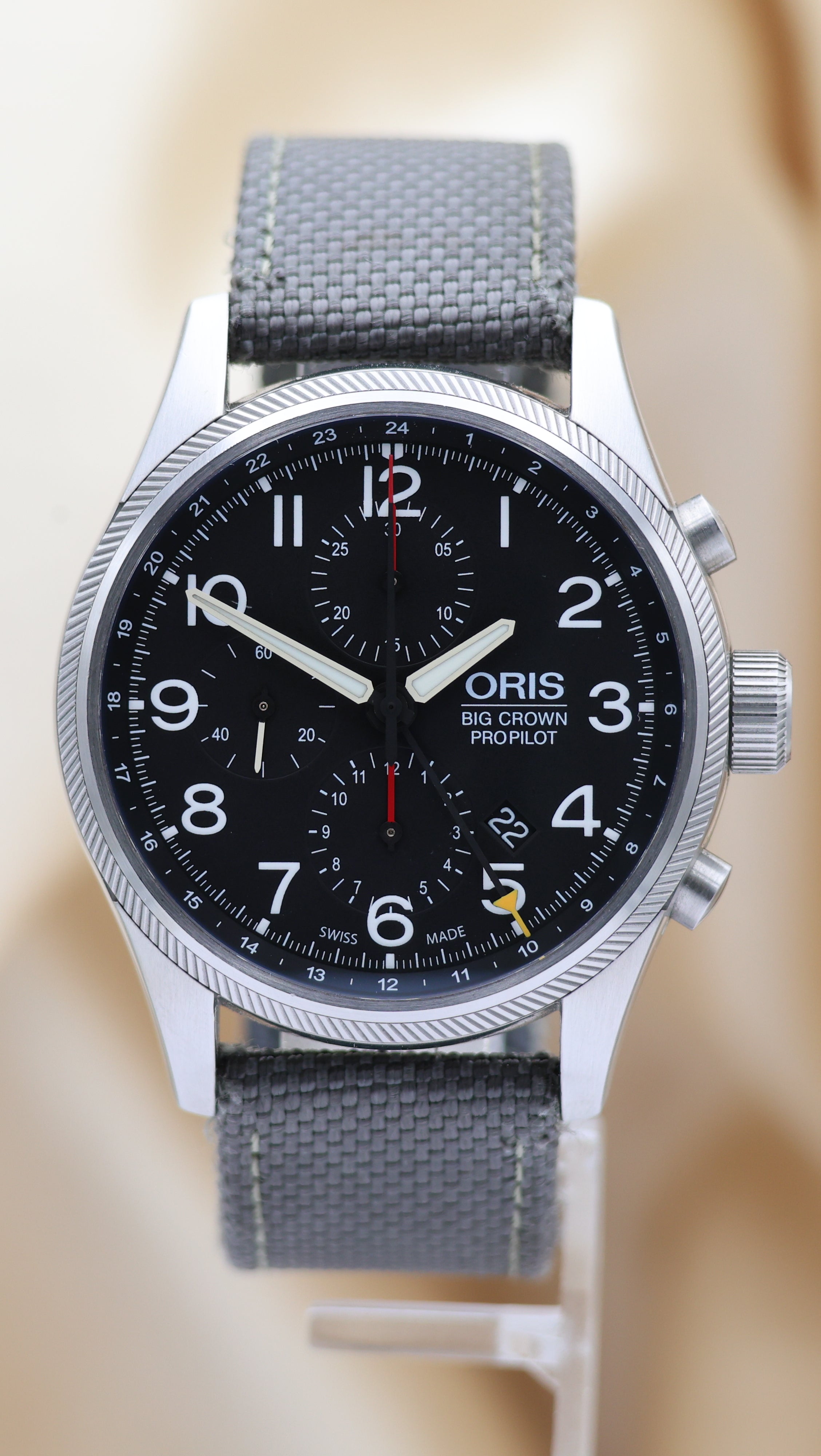 Oris Aviation ProPilot Chronograph GMT 01 677 7699 4164-07 5 22 15FC Box + og. Papiere