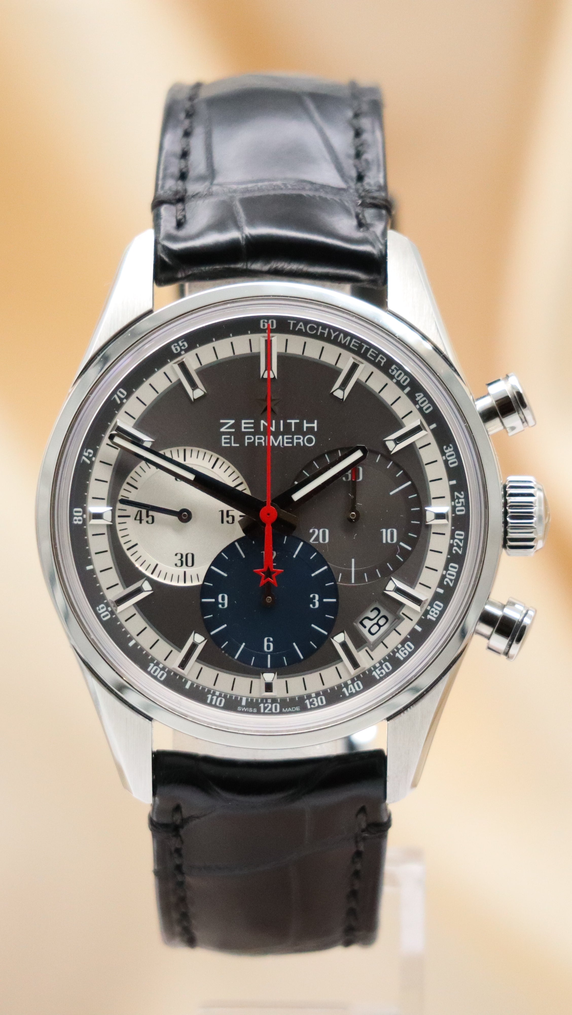 Zenith Chronomaster El Primero 38mm Automatic Men's Watch 03.2150.400/26.C714 Box + above papers