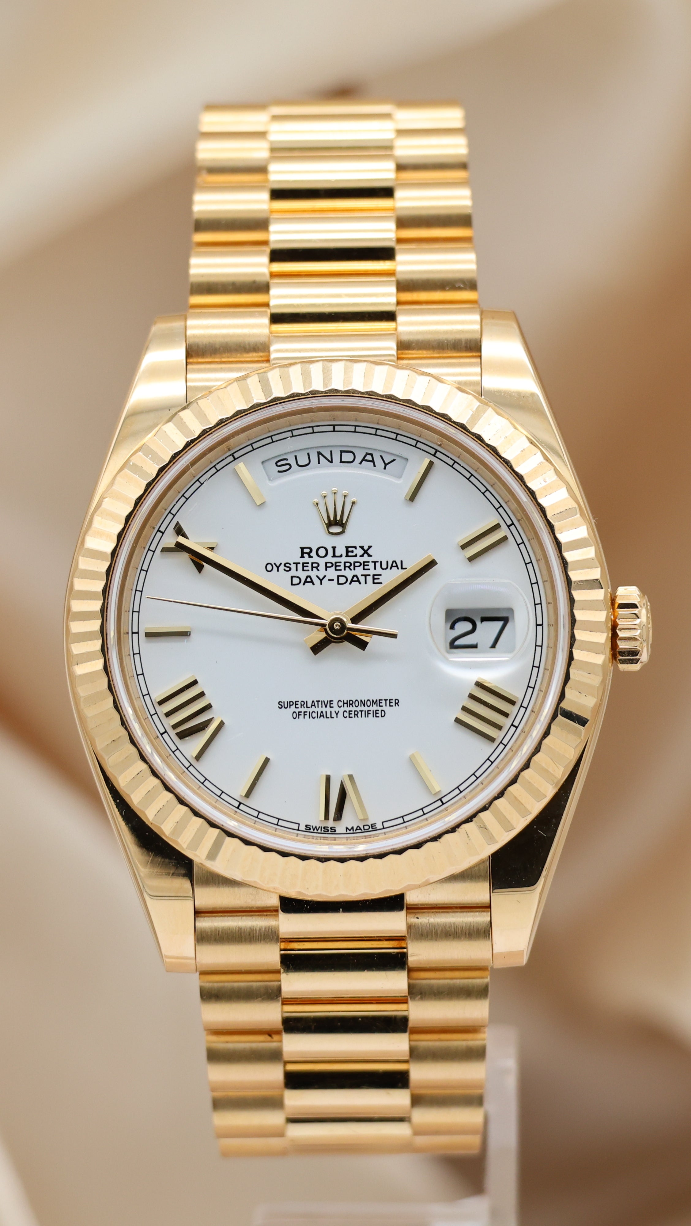 Rolex Day-Date 40 Automatik Gelbgold 228238 Box + og. Papiere