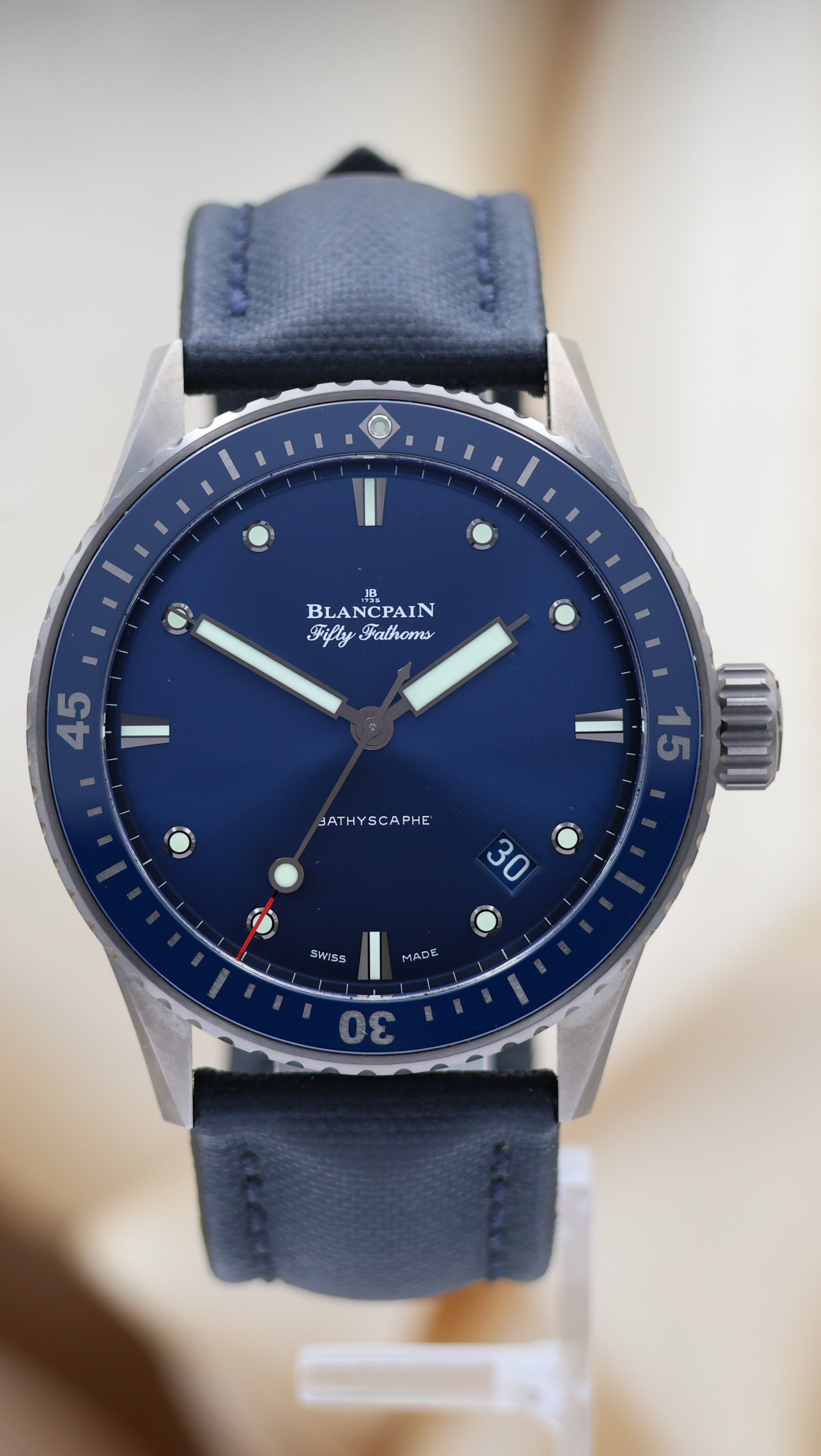 Blancpain Fifty Fathoms Bathyscaphe 5000-0240-052A Box + og. Papiere