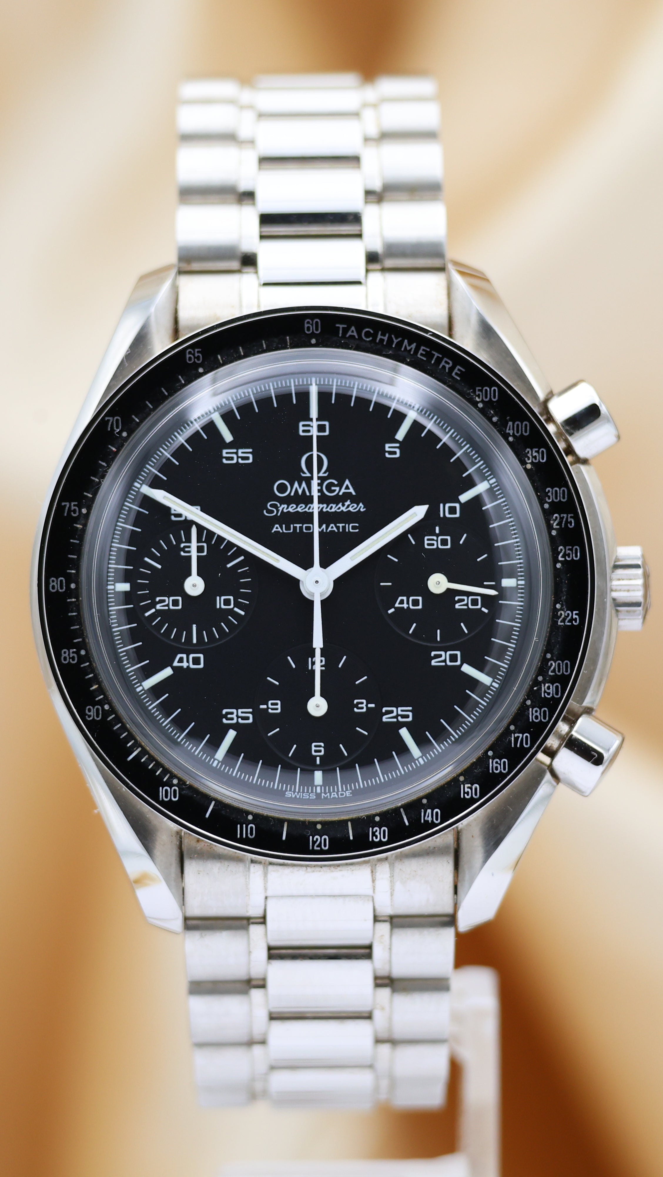 Omega Speedmaster Reduced 39mm Automatik Herrenuhr 35105000 Original Papiere