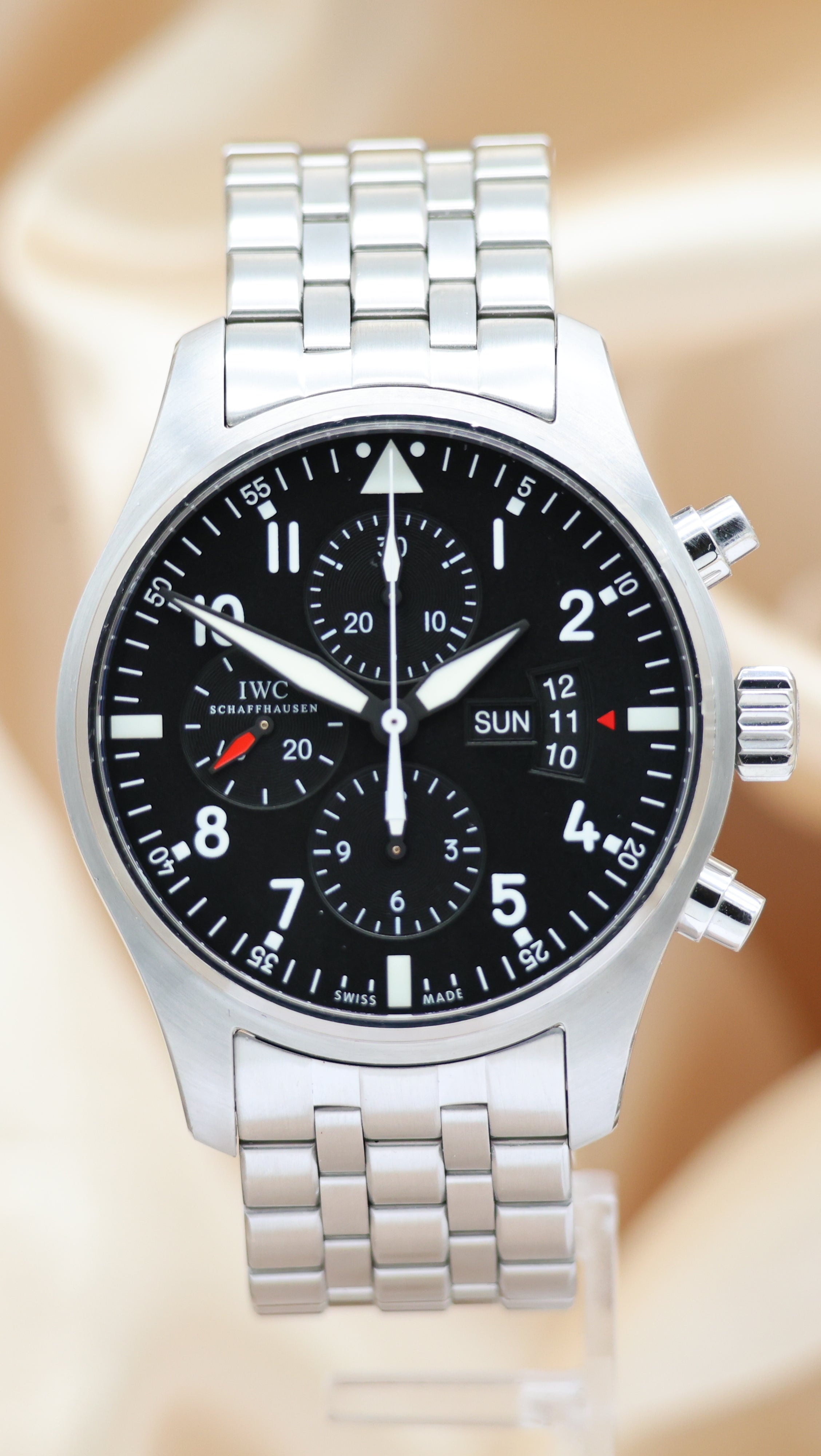 IWC Fliegeruhr Chronograph Schaffhausen Pilot	 IW377704 Box + og. Papiere