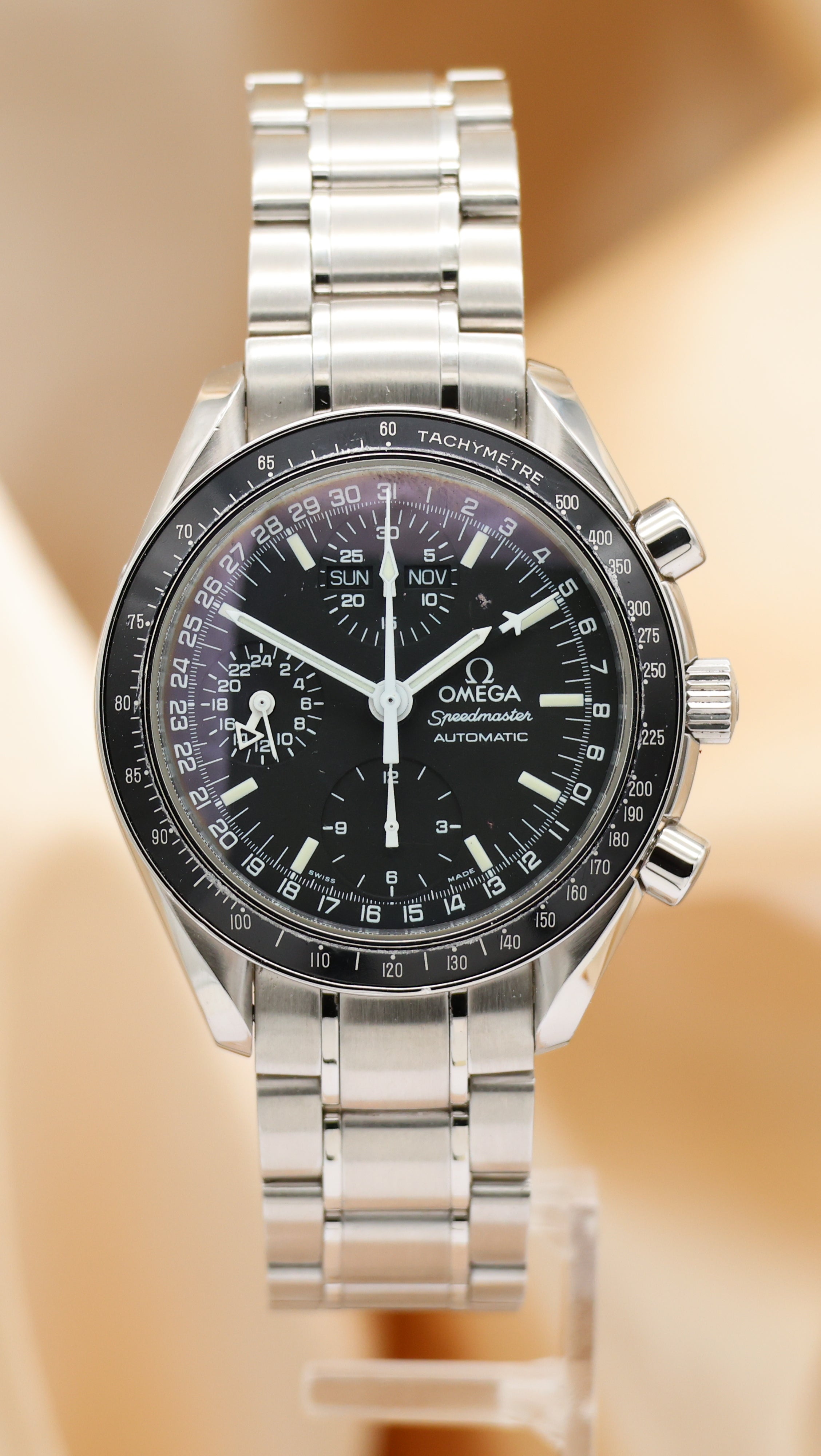 Omega Speedmaster Day Date 39mm Automatik Herrenuhr 35205000 Box + og. Papiere