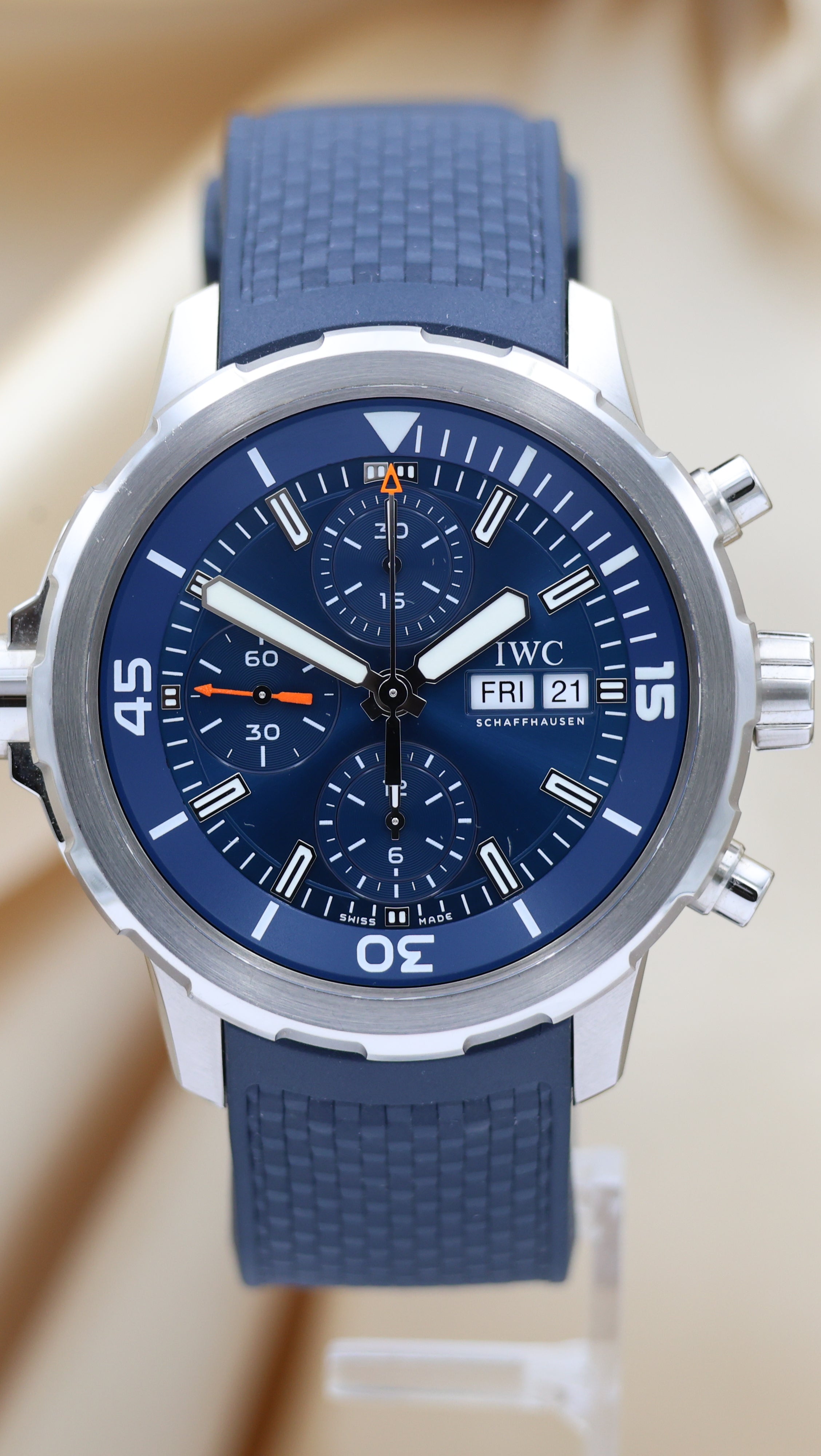 IWC Aquatimer Chronograph Automatik Blau IW376806 Original Papiere