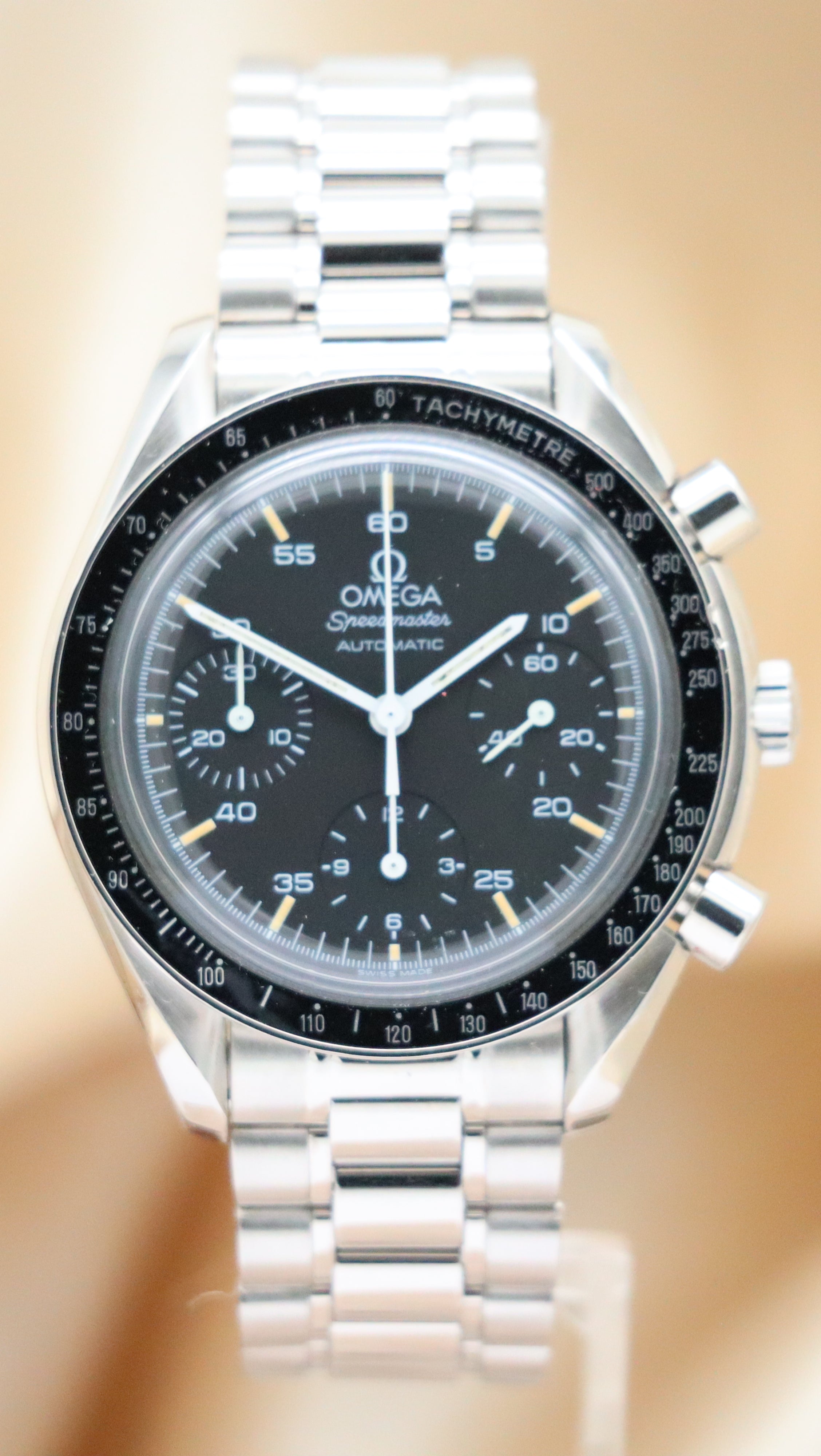 Omega Speedmaster Reduced Automatik Herrenuhr  35105000 Box + og. Papiere