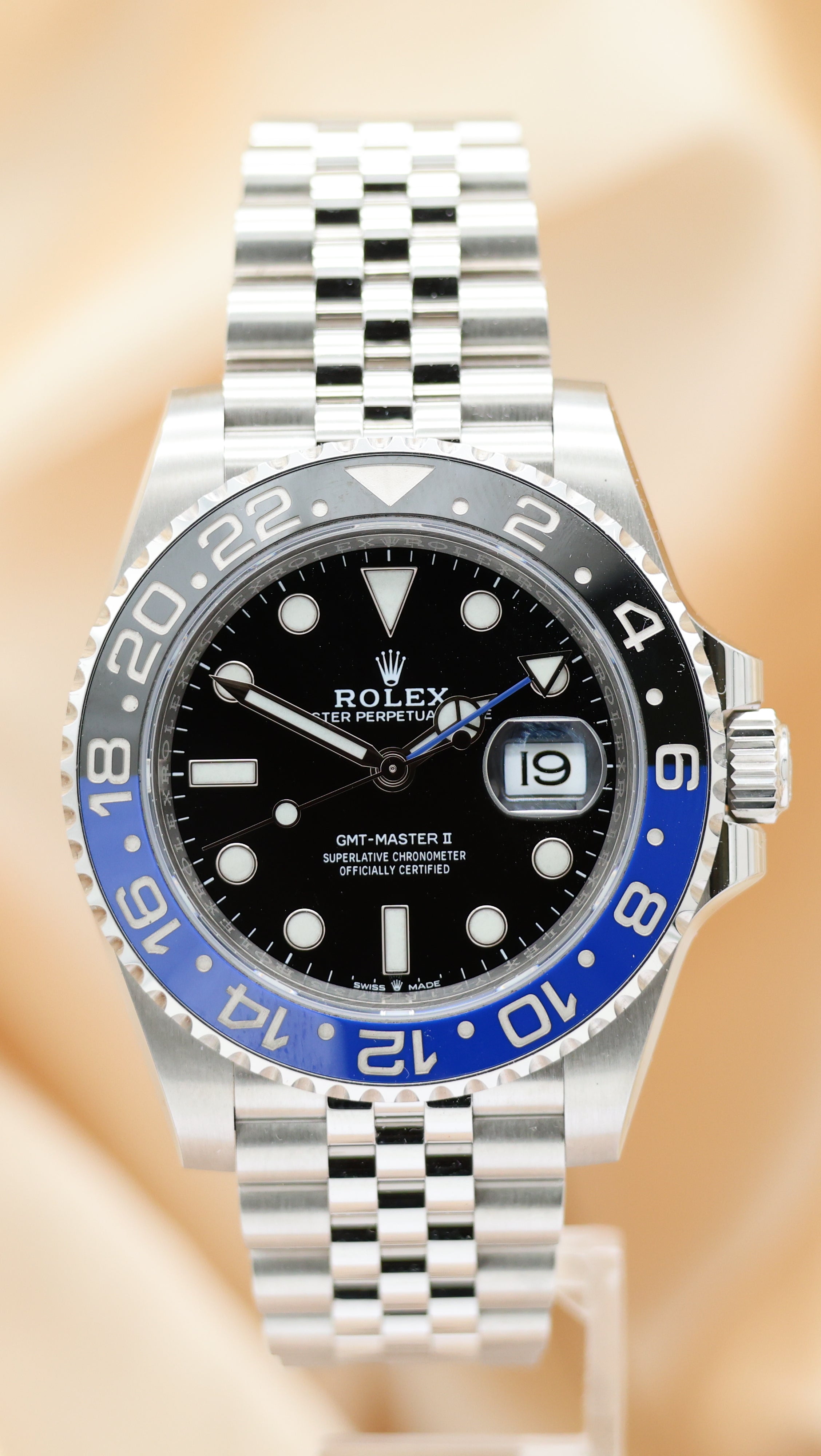 Rolex GMT-Master II "Batgirl" LC 100 126710BLNR Box + og. Papiere